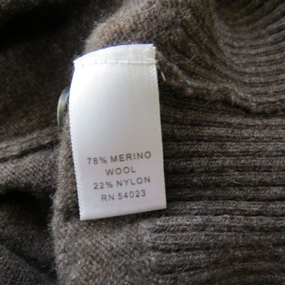 Banana Republic Men's 1/4 Zip Merino Blend Pullover Sweater  Brown Large  EUC - Picture 9 of 11